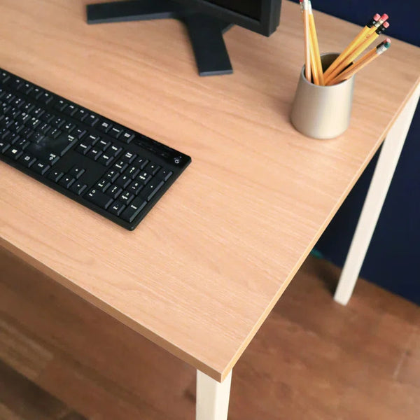 English Elm Harry Contemporary Wood And Metal Computer Desk - Stylish Oak Finish For Modern Workspaces B040S00012