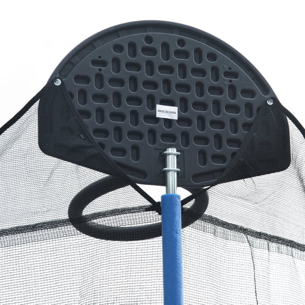 English Elm 14ft Backyard Trampoline with Basketball Hoop Safety Enclosure Net and Steel Ladder W28552056