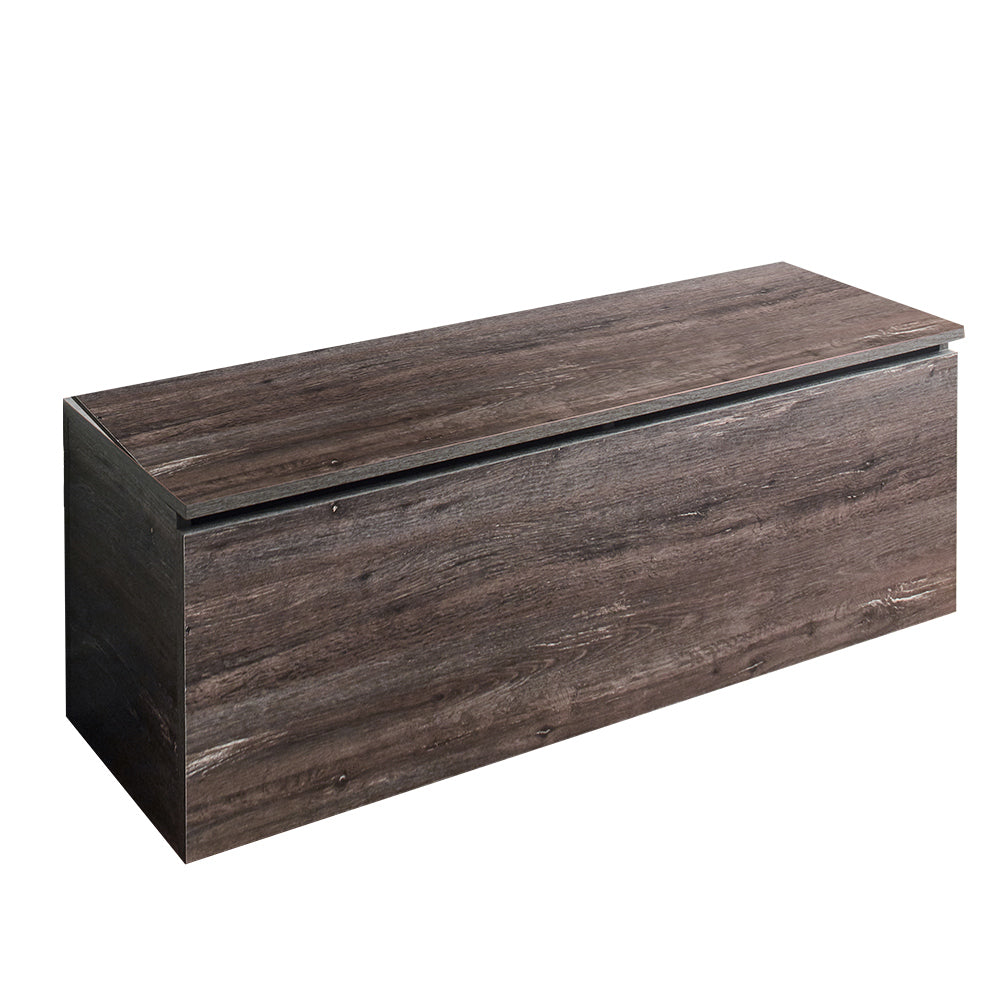 English Elm Dean Farmhouse Storage Bench Rustic Gray — Water, Heat, Stain & Scratch Resistant Solid Wood Seat, Eco-Friendly B04052630