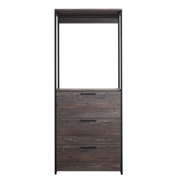 English Elm Monica Wood Walk-in Closet Organizer with Deep Drawers, Water/Heat Resistant, Eco E0 Board B040S00022