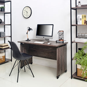 English Elm Urban Urban Farmhouse Composite Wood Writing Desk Rustic Gray — Durable, Eco E0, Scratch-Resist B04052634