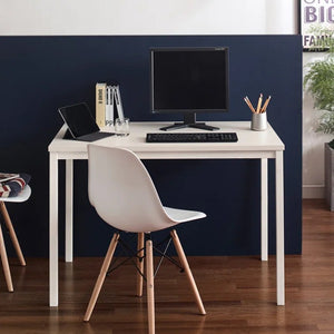 English Elm Harry Contemporary Ivory Wood And Metal Computer Desk - Sleek, Durable, Eco-Friendly Design For Home B040S00013