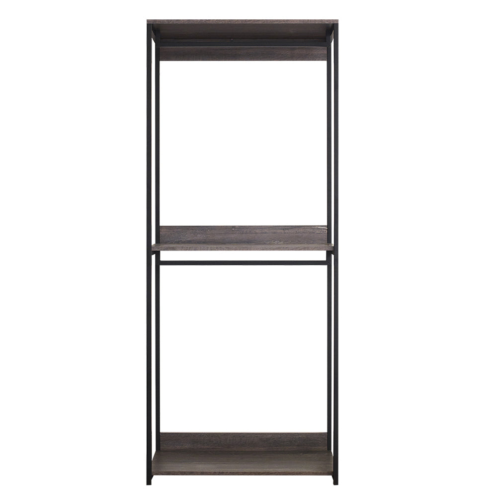 English Elm Monica Farmhouse Industrial Wood Walk-in Closet – Deep Modular Storage, Water/Heat & Scratch Resistant B040S00020