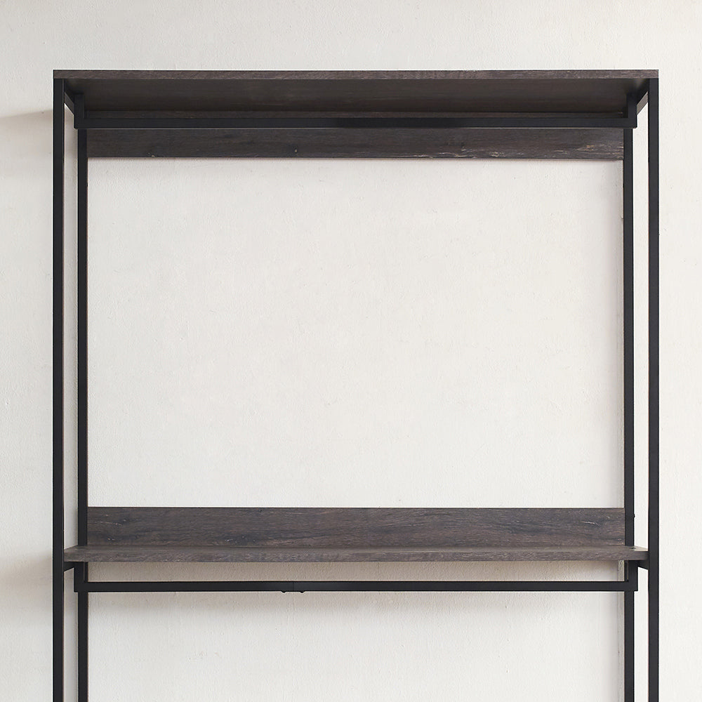 English Elm Monica 47" Farmhouse Wood Walk-in Closet Organizer Rustic Gray — Deep, Eco E0, Water & Scratch Resistant B040S00021