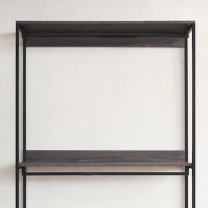 English Elm Monica 47" Farmhouse Wood Walk-in Closet Organizer Rustic Gray — Deep, Eco E0, Water & Scratch Resistant B040S00021