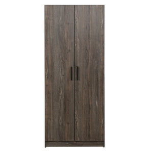 English Elm Mia Rustic Gray Farmhouse Shoe Cabinet with Six Deep Shelves, Water/Heat & Scratch Resistant, E0 Crafted B040S00024