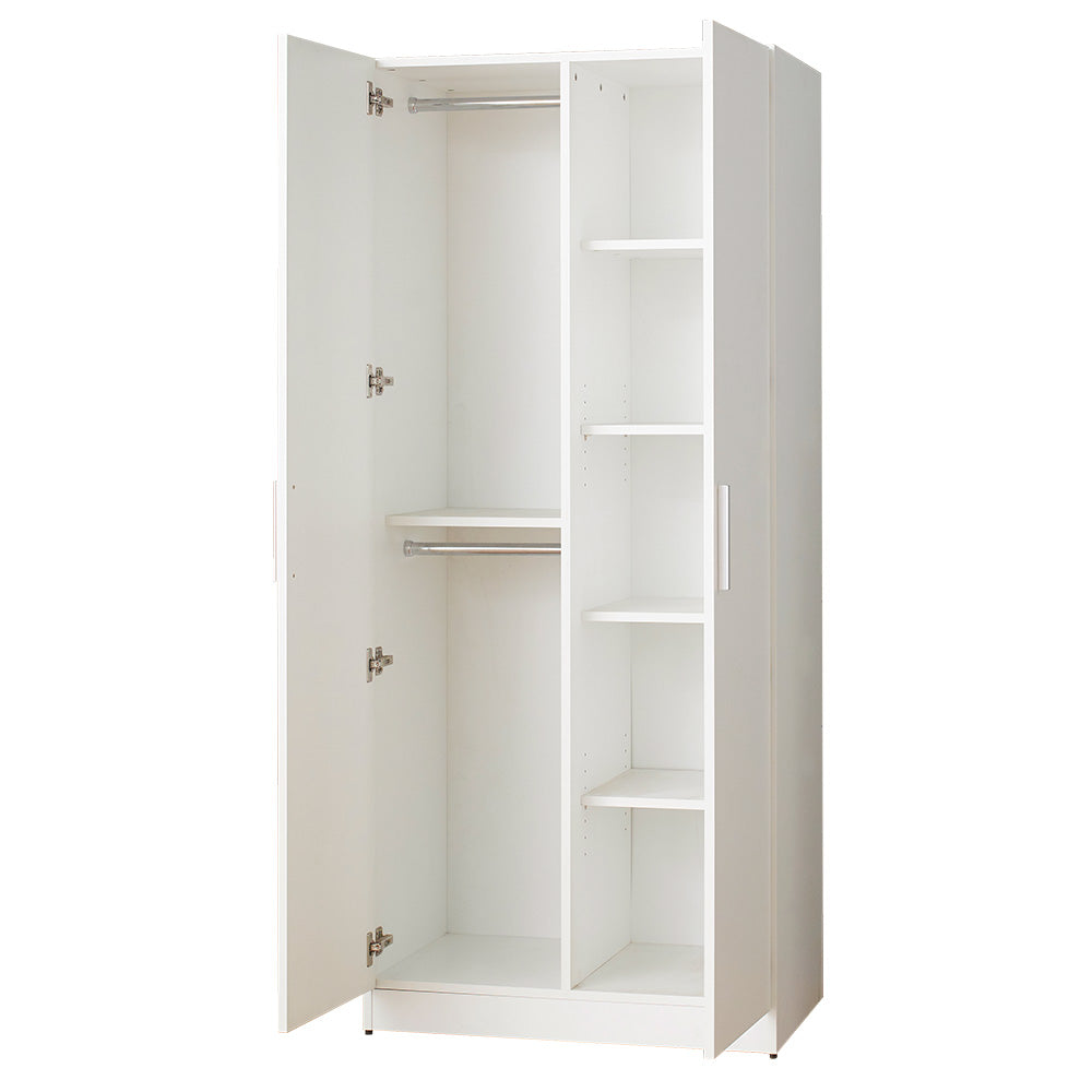 English Elm Viviane Solid Wood Closet — Deep Storage, Water/Scratch Resistant, E0 Eco Board, 5 Shelves & Bars B040S00038