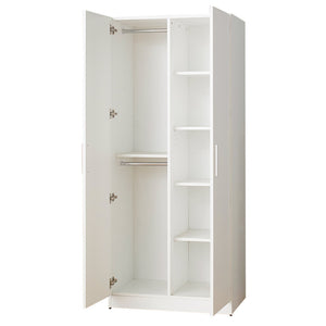 English Elm Viviane Solid Wood Closet — Deep Storage, Water/Scratch Resistant, E0 Eco Board, 5 Shelves & Bars B040S00038
