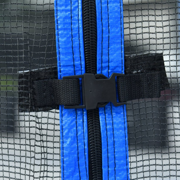 English Elm 14ft Backyard Trampoline with Basketball Hoop Safety Enclosure Net and Steel Ladder W28552056