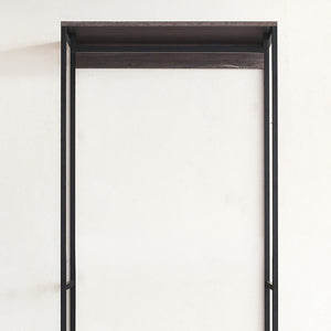 English Elm Monica Wood And Metal Walk-In Closet Storage Unit - Rustic Gray, Durable Design With Drawer & Style B040S00026