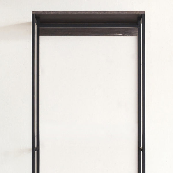 English Elm Monica Wood And Metal Walk-In Closet Storage Unit - Rustic Gray, Durable Design With Drawer & Style B040S00026