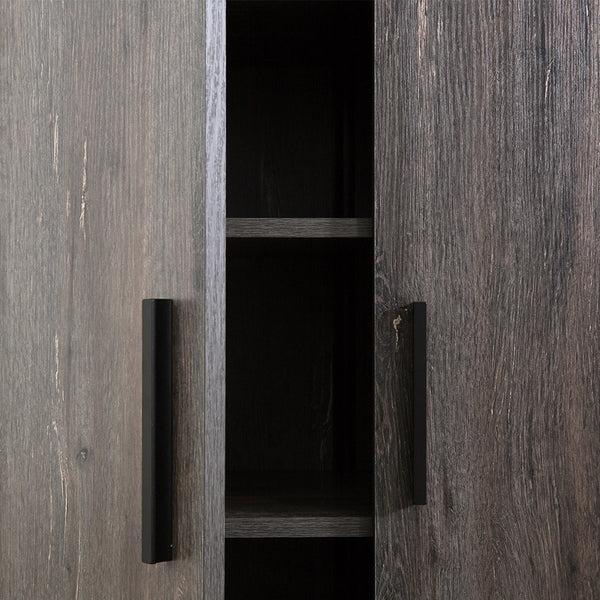 English Elm Mia Rustic Gray Farmhouse Shoe Cabinet with Six Deep Shelves, Water/Heat & Scratch Resistant, E0 Crafted B040S00024