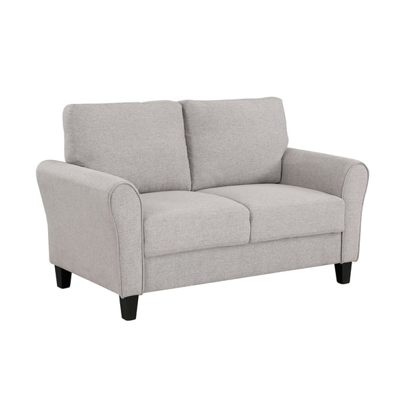 English Elm Modern Ellery Sand Textured Upholstered Loveseat with Welt Trim, Rounded Arms — Versatile 58" Sofa B01156549