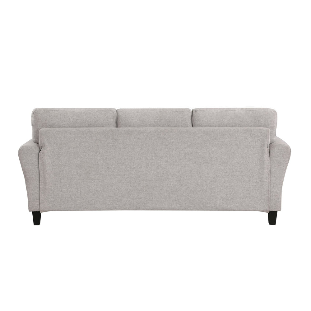 English Elm Modern Ellery Sand Textured Fabric Sofa with Welt Trim, Rounded Arms, 80.5" Transitional Charm and Neutral Appeal B01156550