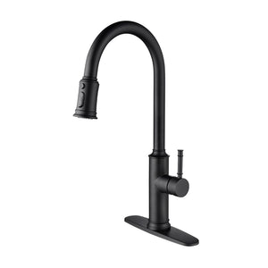 English Elm Kitchen High Arc Pull Out Faucet with 360 Degree Swivel Single Handle Sprayer W127263122