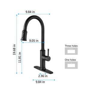 English Elm Kitchen High Arc Pull Out Faucet with 360 Degree Swivel Single Handle Sprayer W127263122