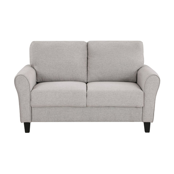 English Elm Modern Ellery Sand Textured Upholstered Loveseat with Welt Trim, Rounded Arms — Versatile 58" Sofa B01156549