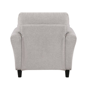 English Elm Modern Sand Ellery Accent Chair | Transitional Textured Upholstery, Welt Trim, Curved Arms, 37"x34" B01156548