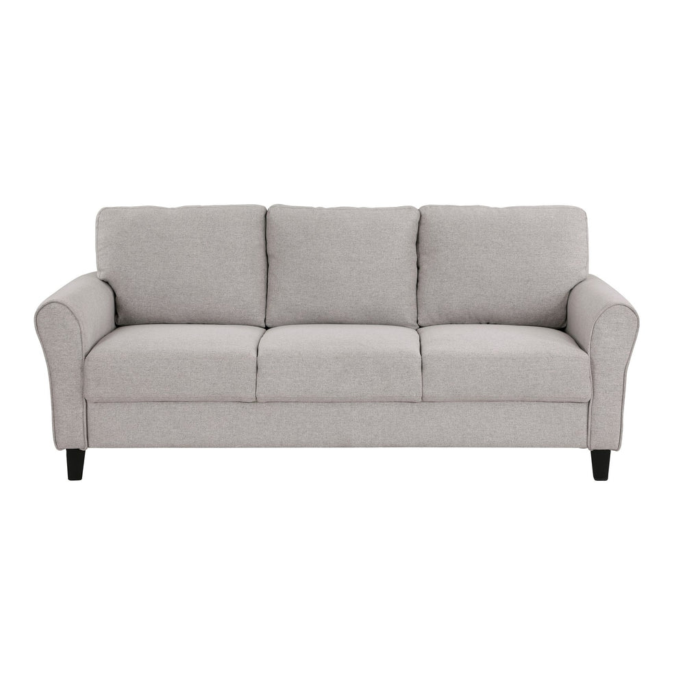 English Elm Modern Ellery Sand Textured Fabric Sofa with Welt Trim, Rounded Arms, 80.5" Transitional Charm and Neutral Appeal B01156550