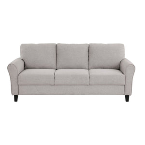 English Elm Modern Ellery Sand Textured Fabric Sofa with Welt Trim, Rounded Arms, 80.5" Transitional Charm and Neutral Appeal B01156550