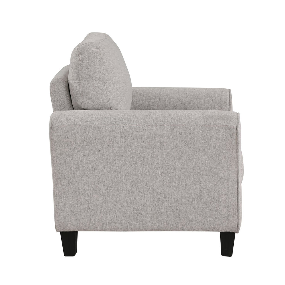 English Elm Modern Sand Ellery Accent Chair | Transitional Textured Upholstery, Welt Trim, Curved Arms, 37"x34" B01156548