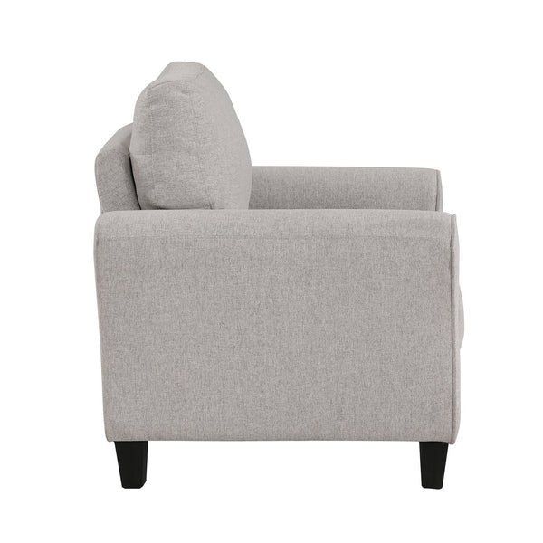 English Elm Modern Sand Ellery Accent Chair | Transitional Textured Upholstery, Welt Trim, Curved Arms, 37"x34" B01156548