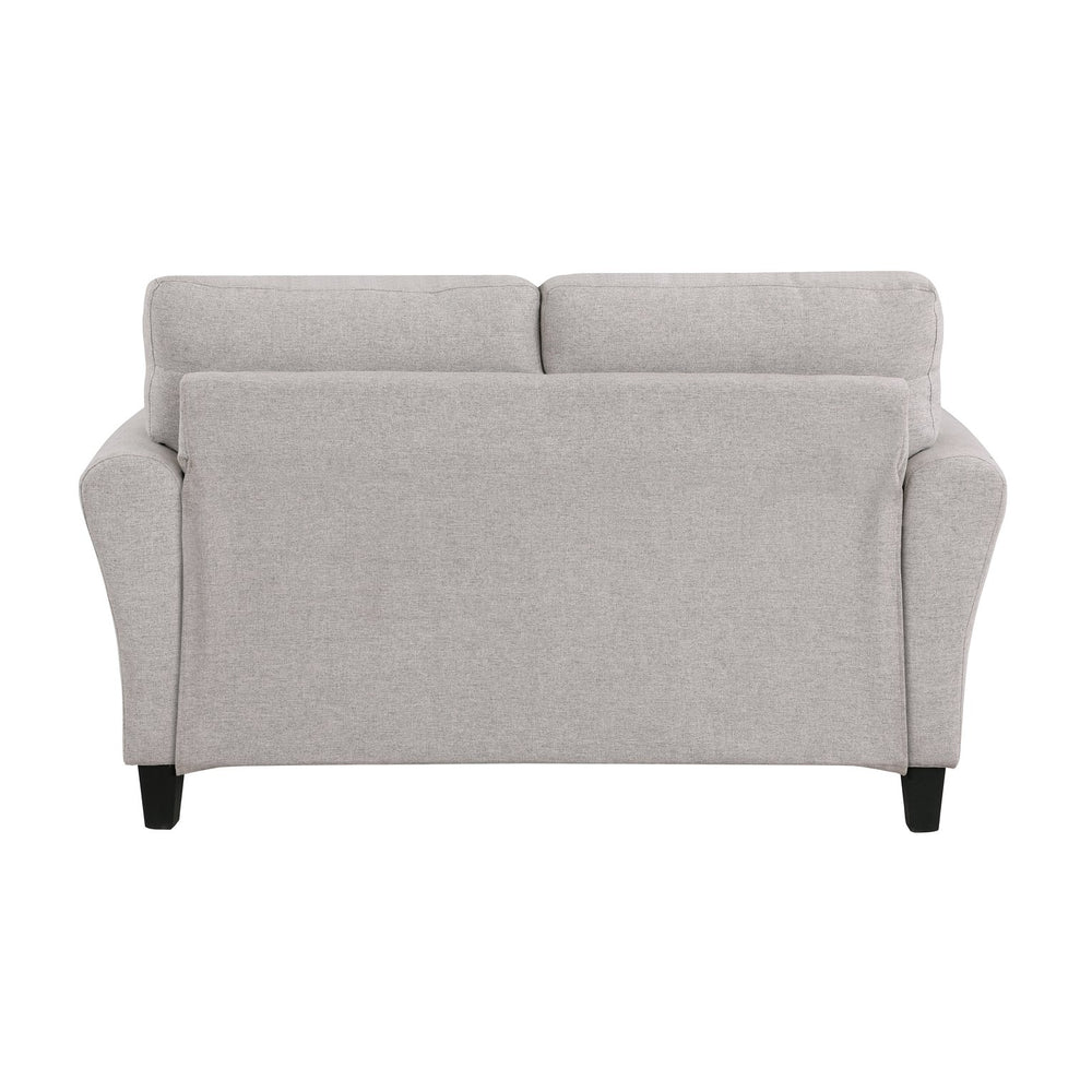 English Elm Modern Ellery Sand Textured Upholstered Loveseat with Welt Trim, Rounded Arms — Versatile 58" Sofa B01156549