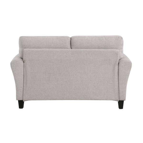 English Elm Modern Ellery Sand Textured Upholstered Loveseat with Welt Trim, Rounded Arms — Versatile 58" Sofa B01156549