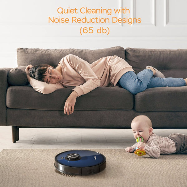 English Elm Geek Smart Robot Vacuum Mop with Lidar Navigation and 2700pa Suction for Pet Homes W100256728