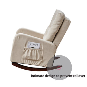 English Elm Single high-back reclining sofa chair Japanese tatami style — plush sponge, solid wood legs, 300lb capacity W24440054