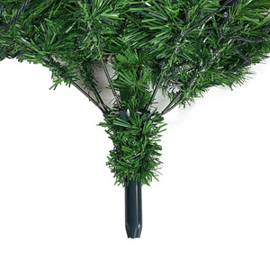 English Elm Pre-lit Holiday Decor 4 Piece Set with Led Garland Wreath and Entrance Trees PX283311AAB