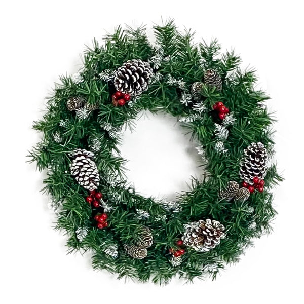 English Elm Pre-lit Holiday Decor 4 Piece Set with Led Garland Wreath and Entrance Trees PX283311AAB