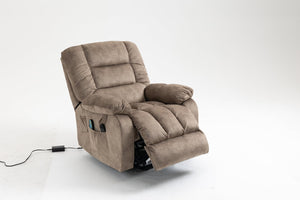 English Elm Recliners Power Lift Chair with Massage Heat Support for Elderly Comfort Seating Camel W547S00089