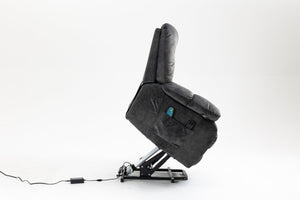 English Elm Recliners Power Lift Chair with Massage Heat Support for Elderly Comfort Seating Grayish Blue W547S00088