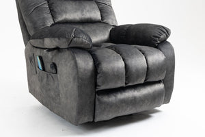 English Elm Recliners Power Lift Chair with Massage Heat Support for Elderly Comfort Seating Grayish Blue W547S00088