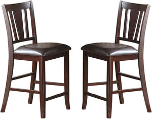 English Elm Contemporary Round Dining Set with Knot Wood Design, 47" Table & 4 Upholstered Side Chairs, Stylish Comfort Walnut Brown 46 L x 44 W x 8 H B011S00178