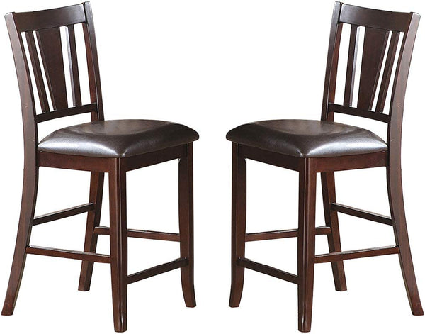 English Elm Contemporary Round Dining Set with Knot Wood Design, 47" Table & 4 Upholstered Side Chairs, Stylish Comfort Walnut Brown 46 L x 44 W x 8 H B011S00178