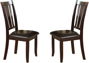 English Elm Modern Round 5pc Dining Set with Curved Legs and Lower Shelf — Seats Four, Stylish Durable Design Espresso 46 L x 64 W x 7 H B011S01789