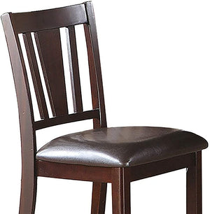 English Elm Contemporary Round Dining Set with Knot Wood Design, 47" Table & 4 Upholstered Side Chairs, Stylish Comfort Walnut Brown 46 L x 44 W x 8 H B011S00178