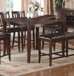 English Elm Contemporary Round Dining Set with Knot Wood Design, 47" Table & 4 Upholstered Side Chairs, Stylish Comfort Walnut Brown 46 L x 44 W x 8 H B011S00178