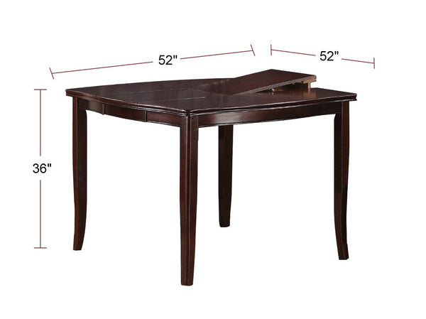 English Elm Contemporary Round Dining Set with Knot Wood Design, 47" Table & 4 Upholstered Side Chairs, Stylish Comfort Walnut Brown 46 L x 44 W x 8 H B011S00178