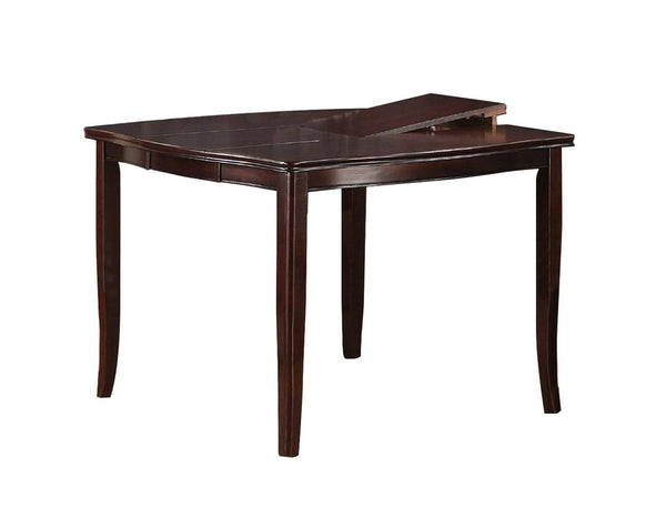 English Elm Counter 52" Square Counter Height Dining Table Birch Veneer Rubberwood with 16" Self-Storing Butterfly Leaf, Sturdy Cross-Bar Base B01157384