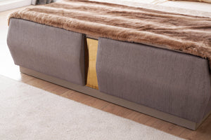 English Elm Lorenzo Queen 4 Pc Bedroom Set - Luxurious Modern Design With Upholstered Headboard & Storage Solutions B009S01890