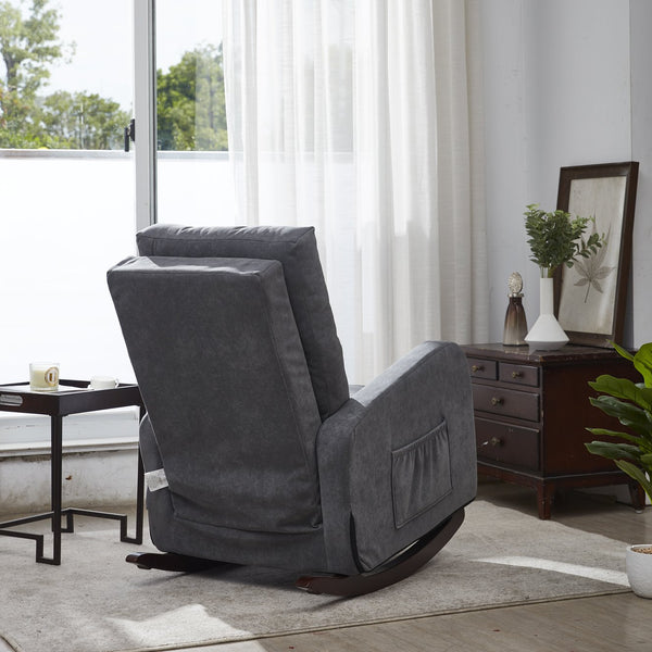 English Elm Single Highback Reclining Chair Medieval-Inspired Tatami Accent Sofa with Plush Support & Solid Wood Legs W24441375