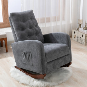 English Elm Single Highback Reclining Chair Medieval-Inspired Tatami Accent Sofa with Plush Support & Solid Wood Legs W24441375
