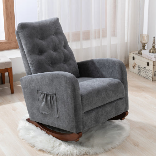 English Elm Single Highback Reclining Chair Medieval-Inspired Tatami Accent Sofa with Plush Support & Solid Wood Legs W24441375