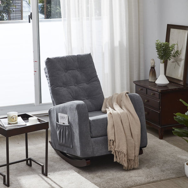 English Elm Single Highback Reclining Chair Medieval-Inspired Tatami Accent Sofa with Plush Support & Solid Wood Legs W24441375