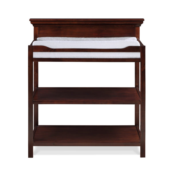 English Elm Universal Nursery Changing Table with Open Shelves and Safety Rails Espresso Finish B02257240