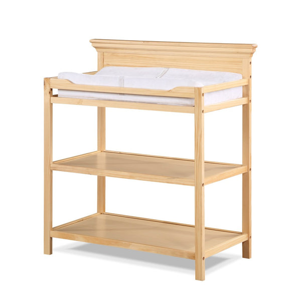 English Elm Universal Nursery Changing Table with Open Shelves and Four Sided Safety Rail Natural B02257242