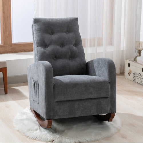 English Elm Single Highback Reclining Chair Medieval-Inspired Tatami Accent Sofa with Plush Support & Solid Wood Legs W24441375